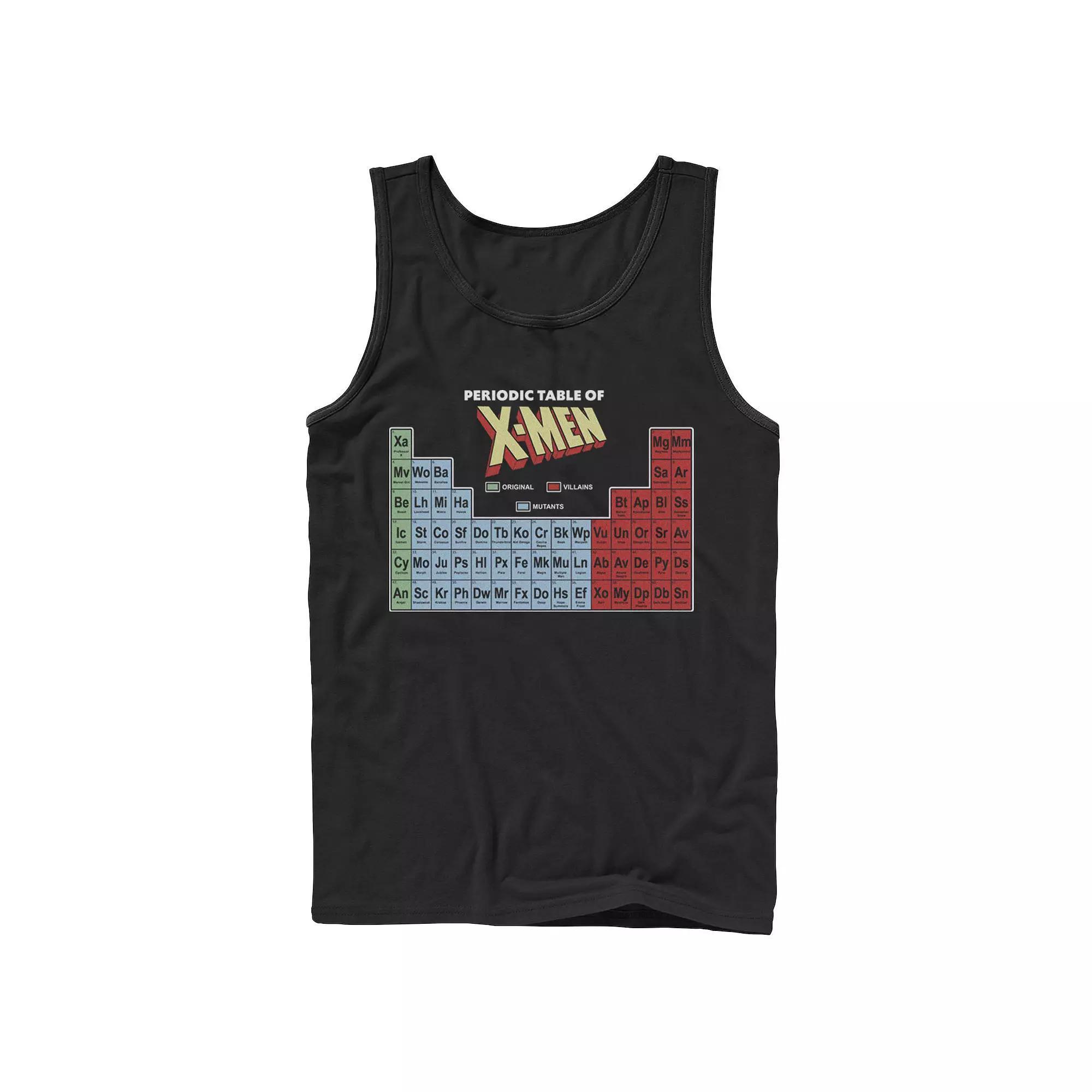 Men's Marvel X-Men Periodic Table Graphic Tank, Size: Large, Black Product Image