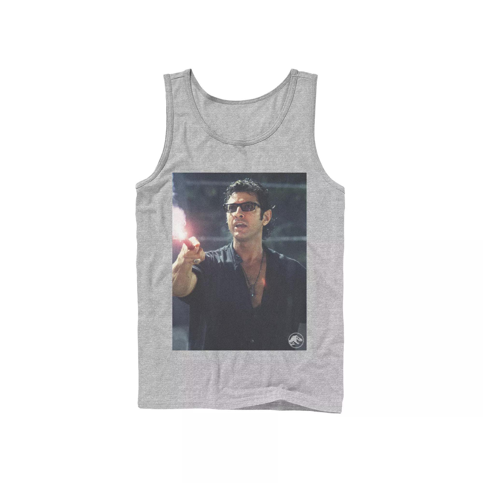 Men's Jurassic Park Ian Malcolm Road Flare Photo Graphic Tank Top,  Product Image