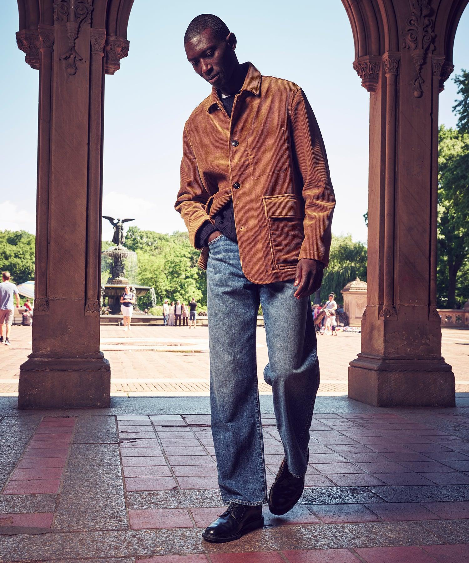 Italian Corduroy Walking Jacket in Caramel Product Image