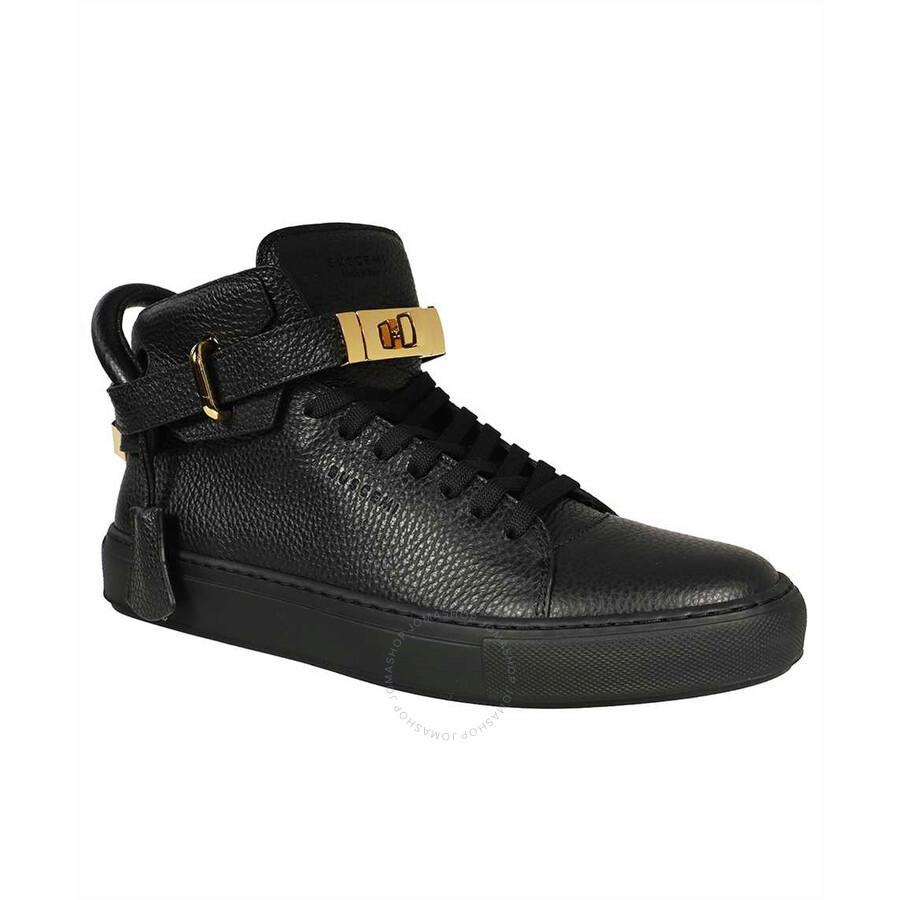 BUSCEMI Men's Black Alce High-top Leather Sneakers Product Image