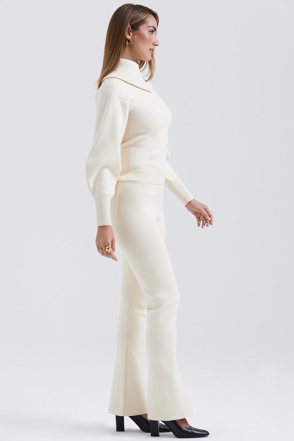 Nereida  cream cashmere blend trousers - sale Product Image