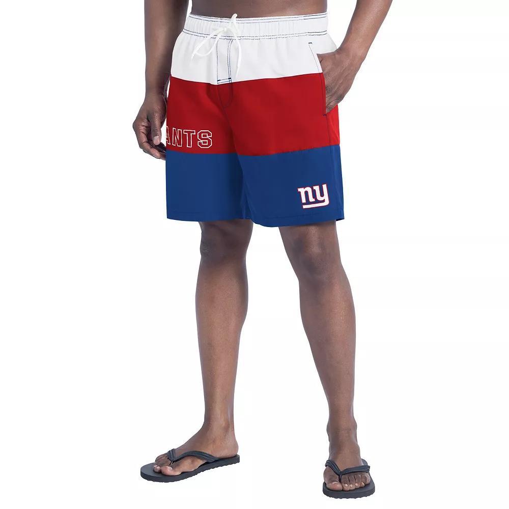 Men's G-III Sports by Carl Banks  Royal/Red New York Giants Sunrise Volley Swim Shorts, Size: Small, Blue Product Image