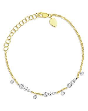 Womens Two-Tone 14K Gold & .38 TCW Diamonds Chain Bracelet Product Image