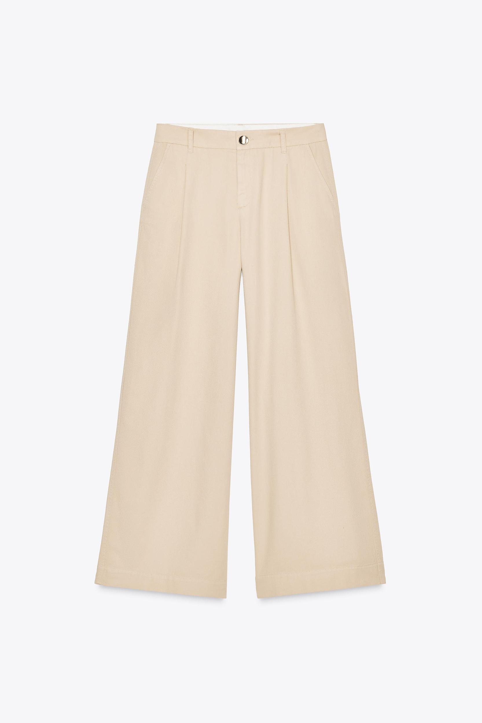 WIDE LEG PANTS WITH DARTS Product Image