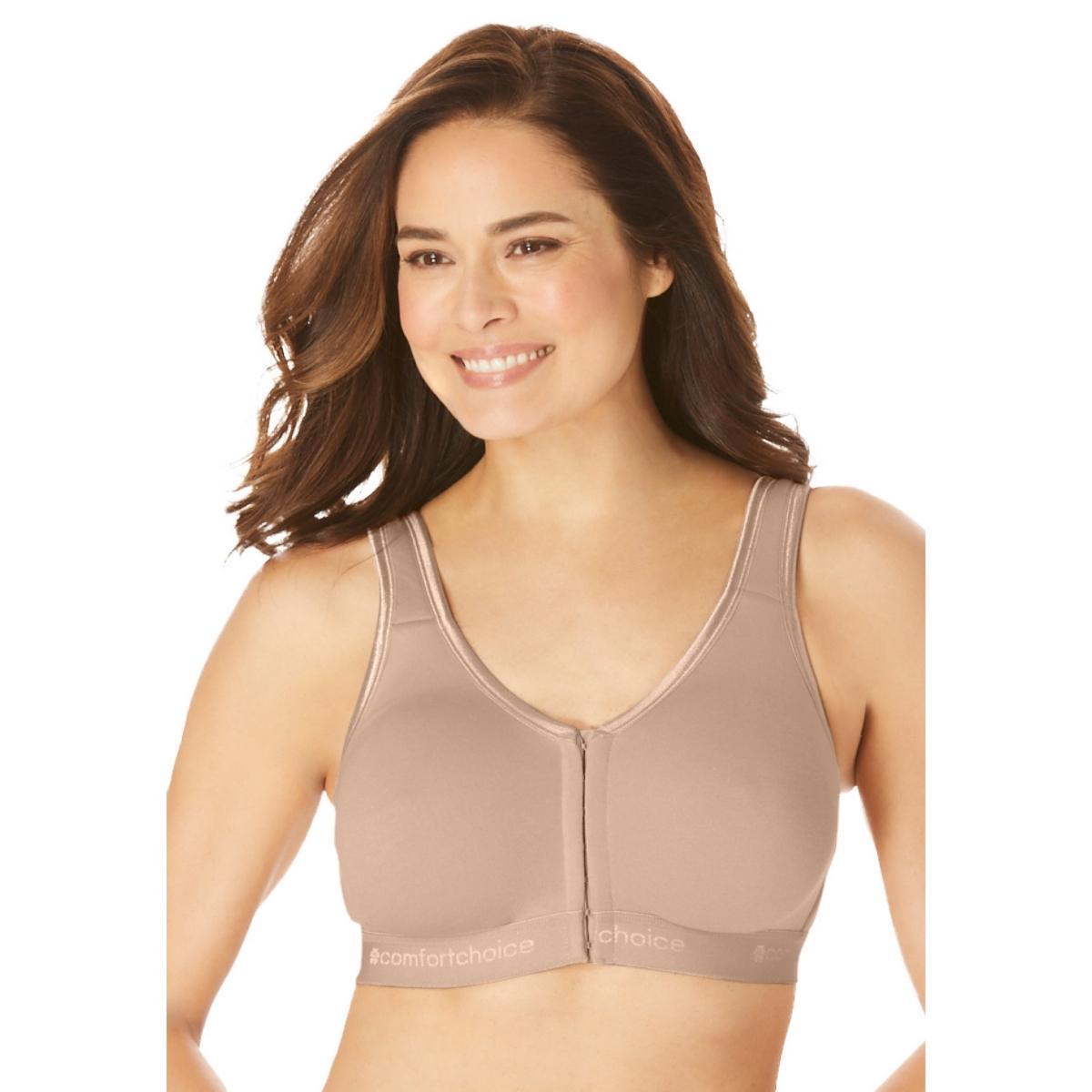 Comfort Choice Womens Wireless Front-Close Lounge Bra Product Image