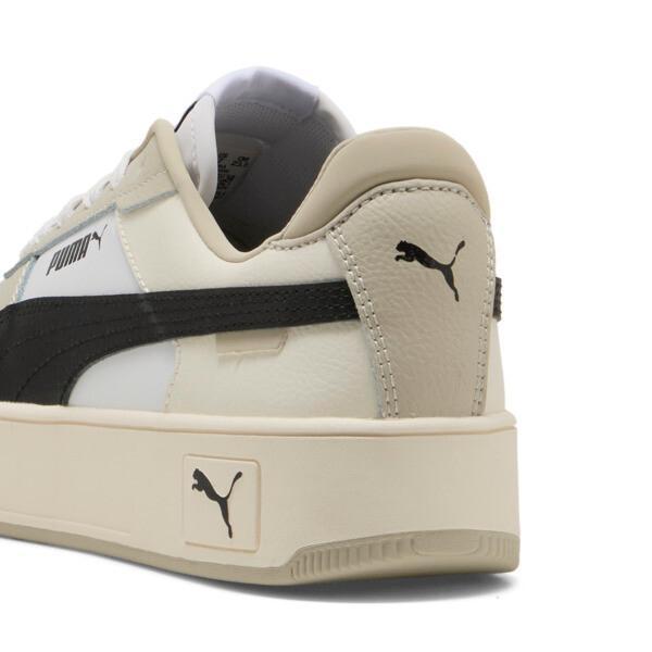 PUMA Carina Street Women's Sneakers in White/Black/Desert Dust Product Image