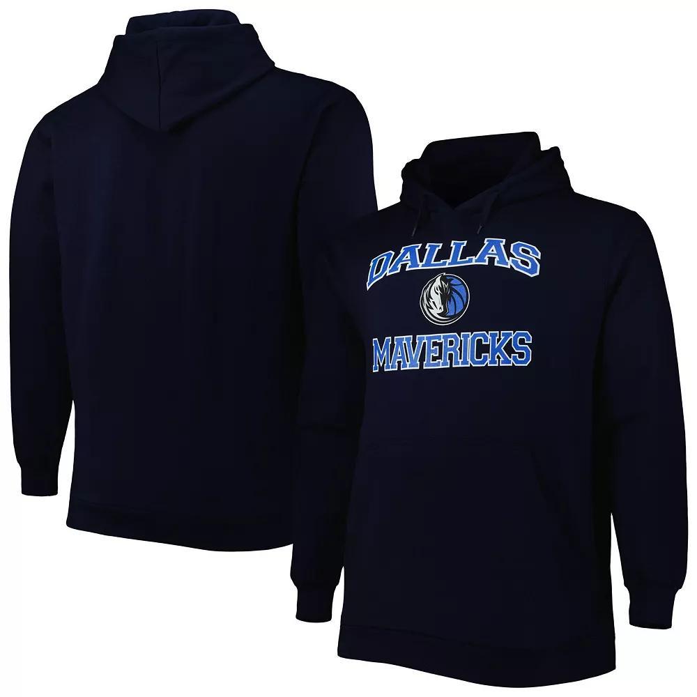Men's Navy Dallas Mavericks Big & Tall Heart & Soul Pullover Hoodie,  Product Image