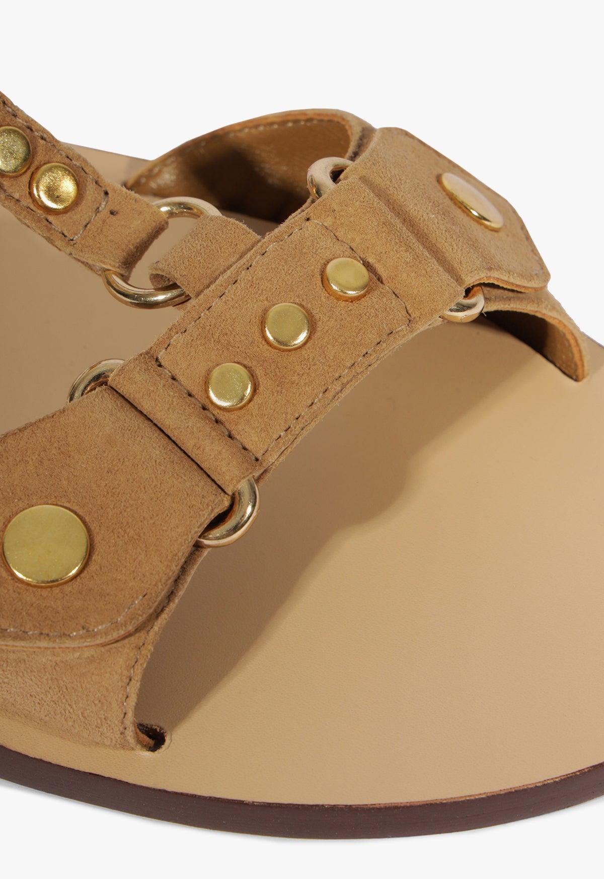 Stevie Brown Suede Flat Sandal Product Image