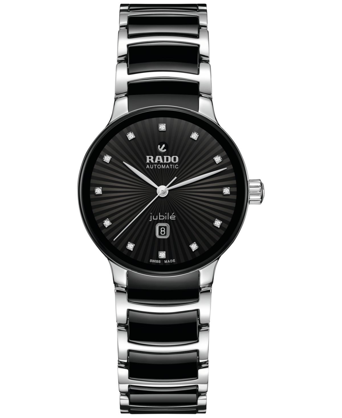 RADO Womens Centrix Automatic Diamonds Two Tone Stainless Steel Bracelet Watch Product Image