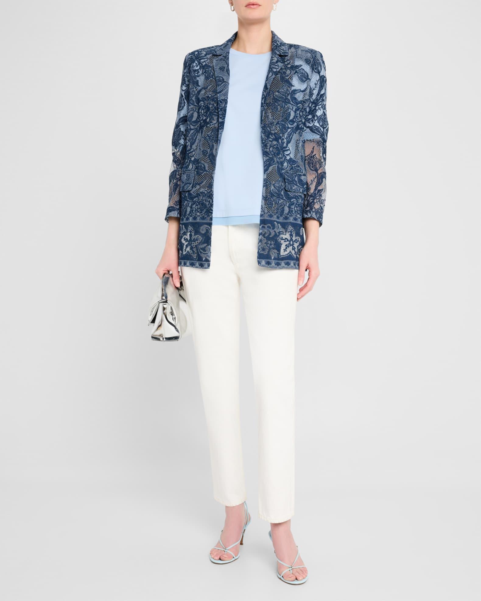 Nathalie Open-Front Floral Lace Jacket Product Image