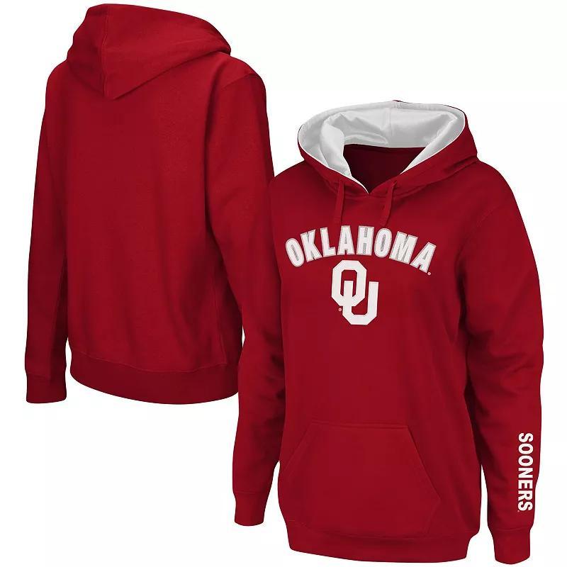 Womens Crimson Alabama Crimson Tide Arch & Logo 1 Pullover Hoodie Product Image