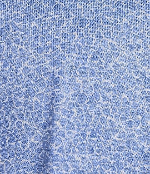 Roundtree & Yorke Performance Short Sleeve Outline Floral Print Polo Shirt Product Image