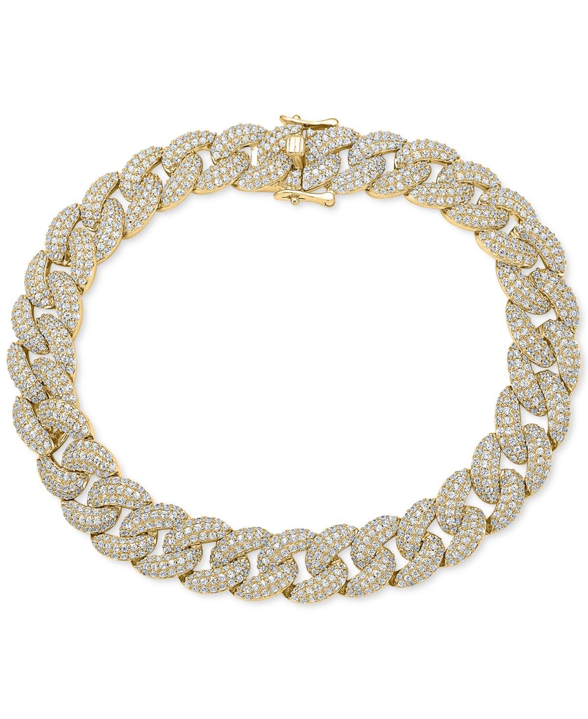 Mens Diamond Cuban Link Bracelet (10 ct. t.w) in 10k Gold Product Image