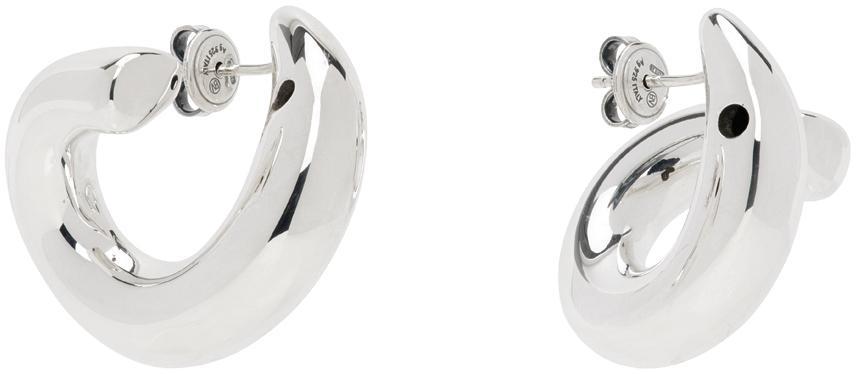 BOTTEGA VENETA Sardine Silver Earrings In 8117 Silver Product Image