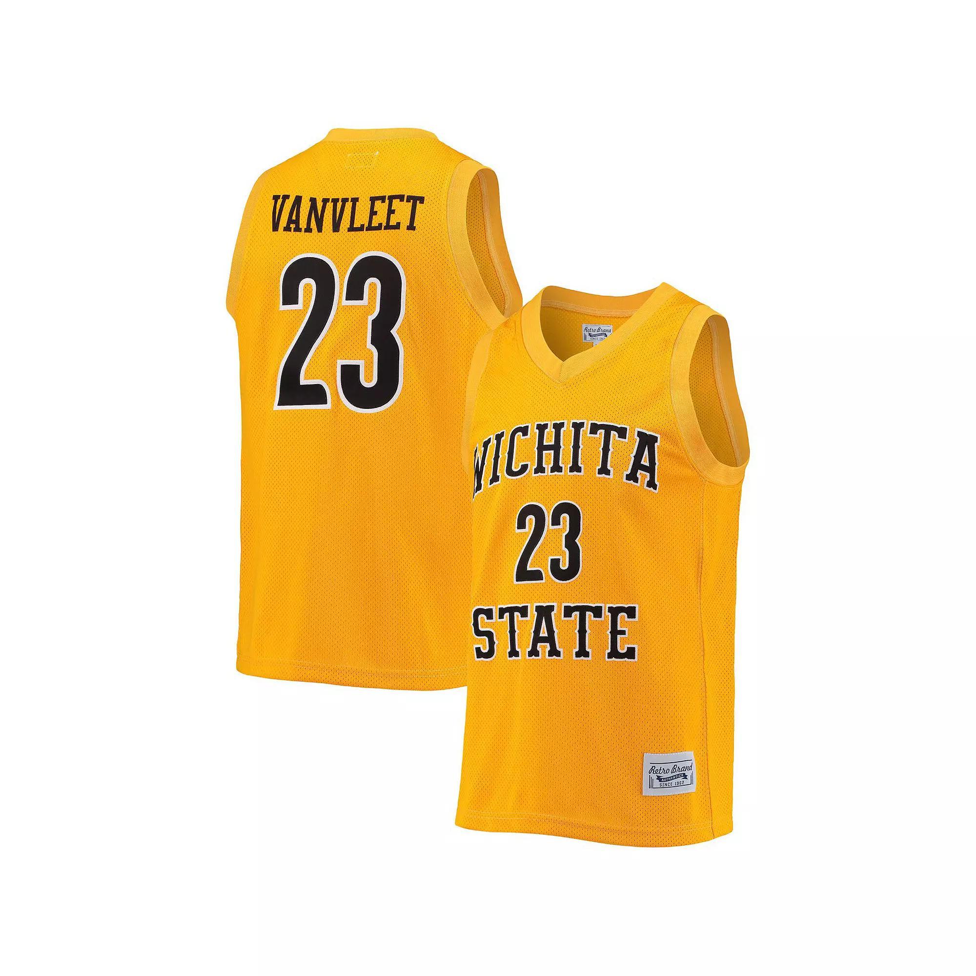 Mens Original Retro Brand Fred VanVleet Gold Wichita State Shockers Commemorative Classic Basketball Jersey Product Image