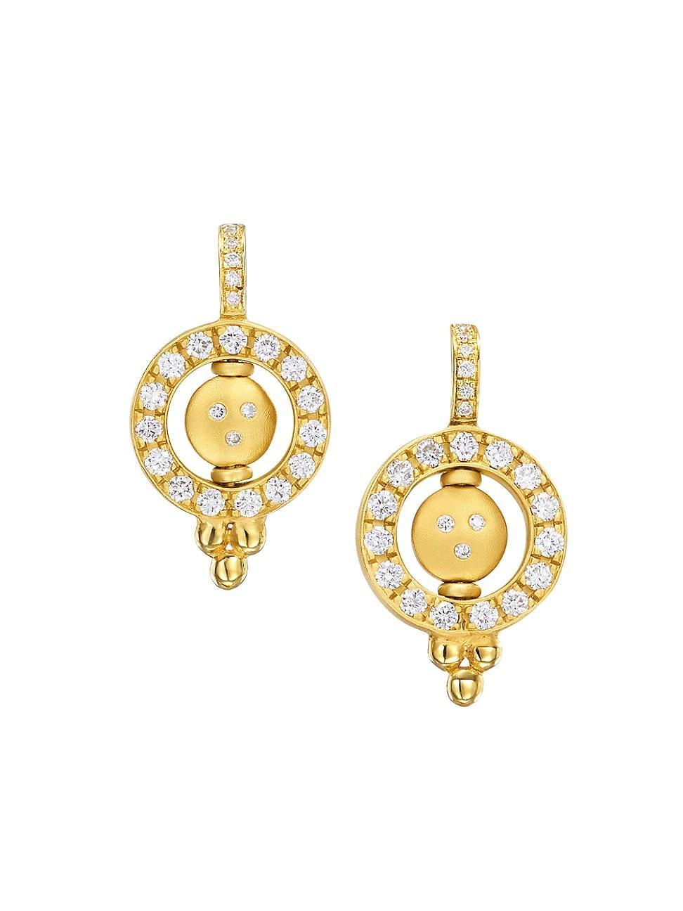 Womens Florence Orbit 18K Yellow Gold & Diamond Earrings Product Image