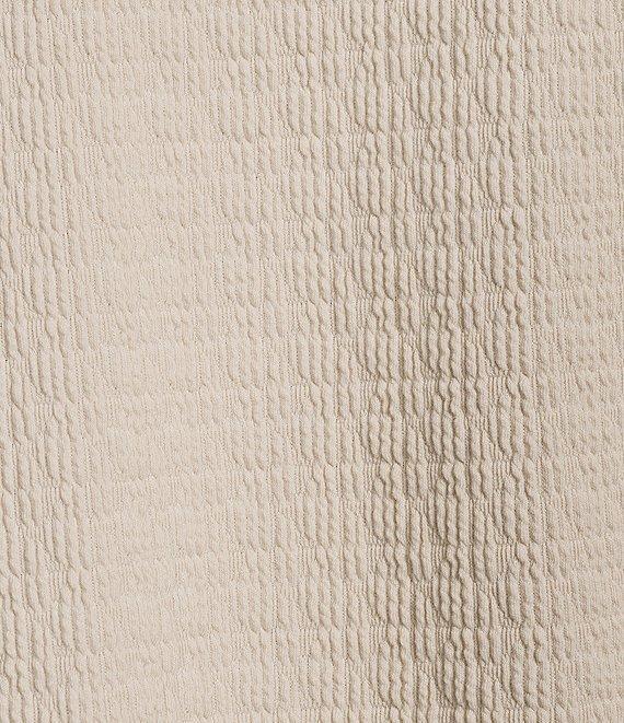 Moa Moa Striped V-Neck Short Sleeve Cropped Top Product Image