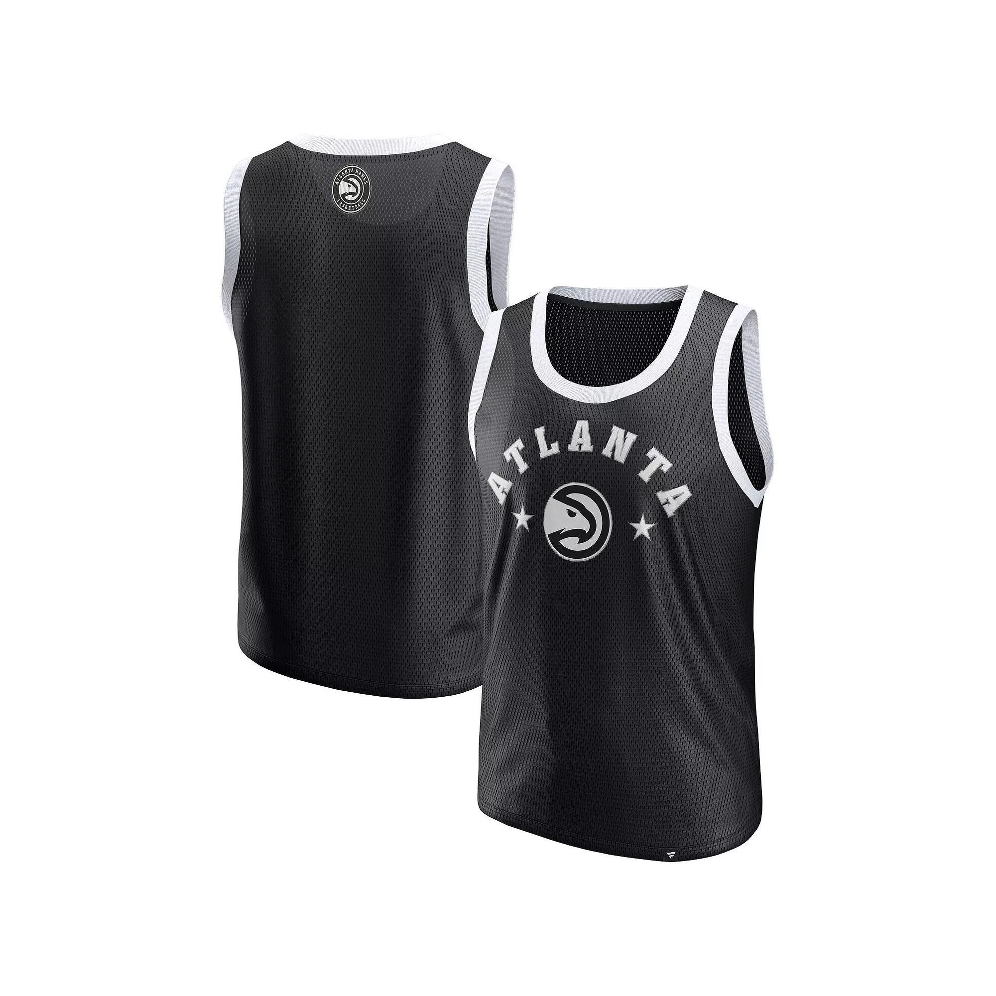 Men's Fanatics Black Atlanta Hawks Mesh Tank Top,  Product Image