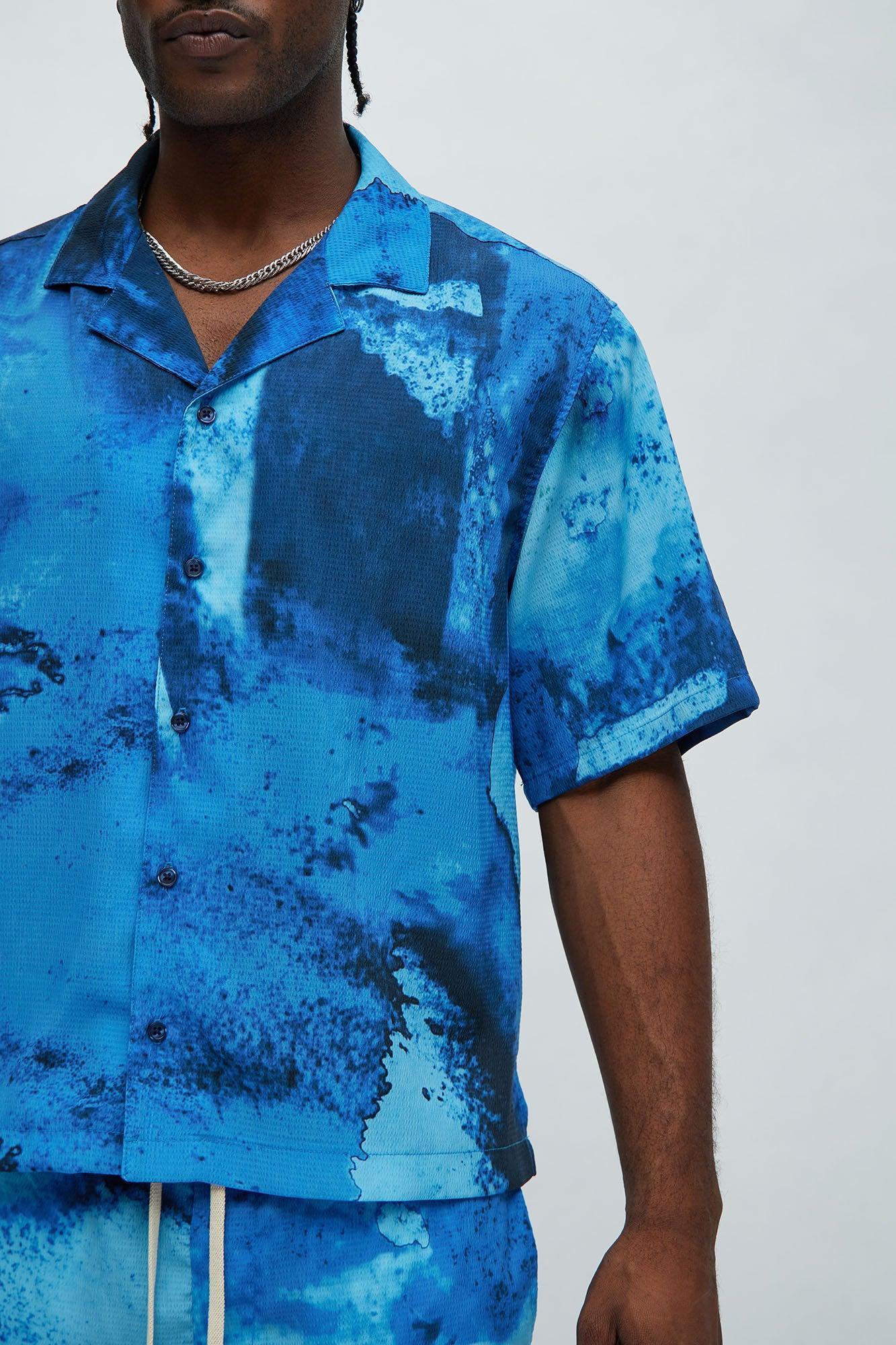 Atlantic Textured Shirt - Blue Product Image