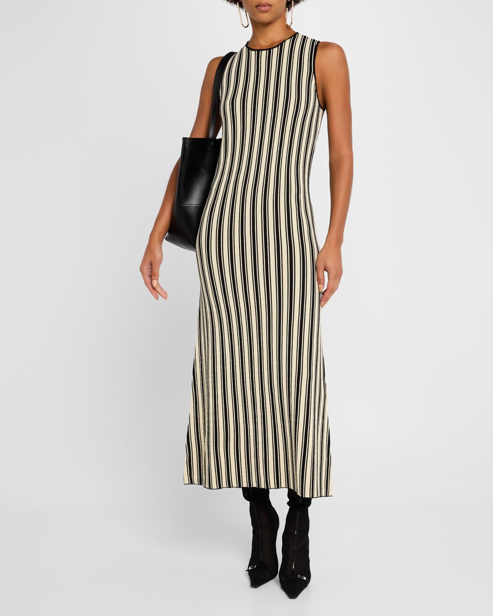 Axon Sleeveless Striped Midi Dress Product Image
