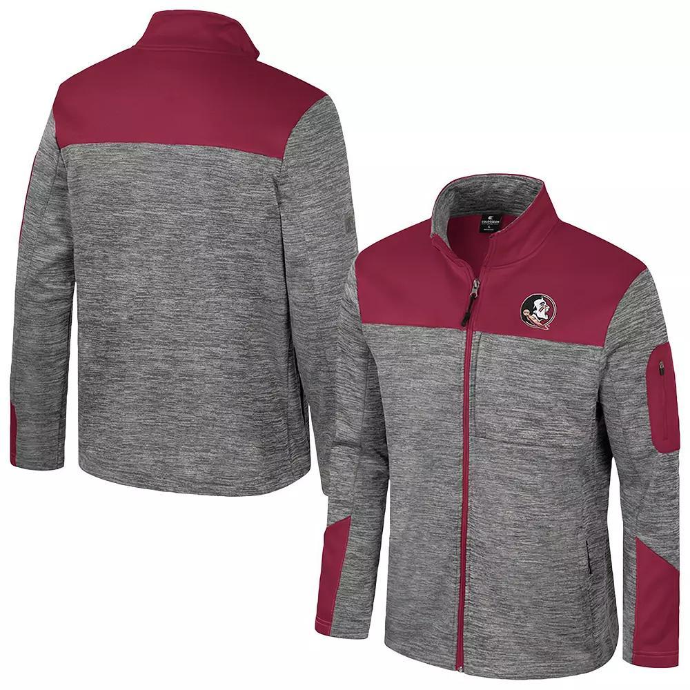 Men's Colosseum  Gray/Maroon Mississippi State Bulldogs Guard Full-Zip Jacket, Size: Large, Mst Grey Product Image