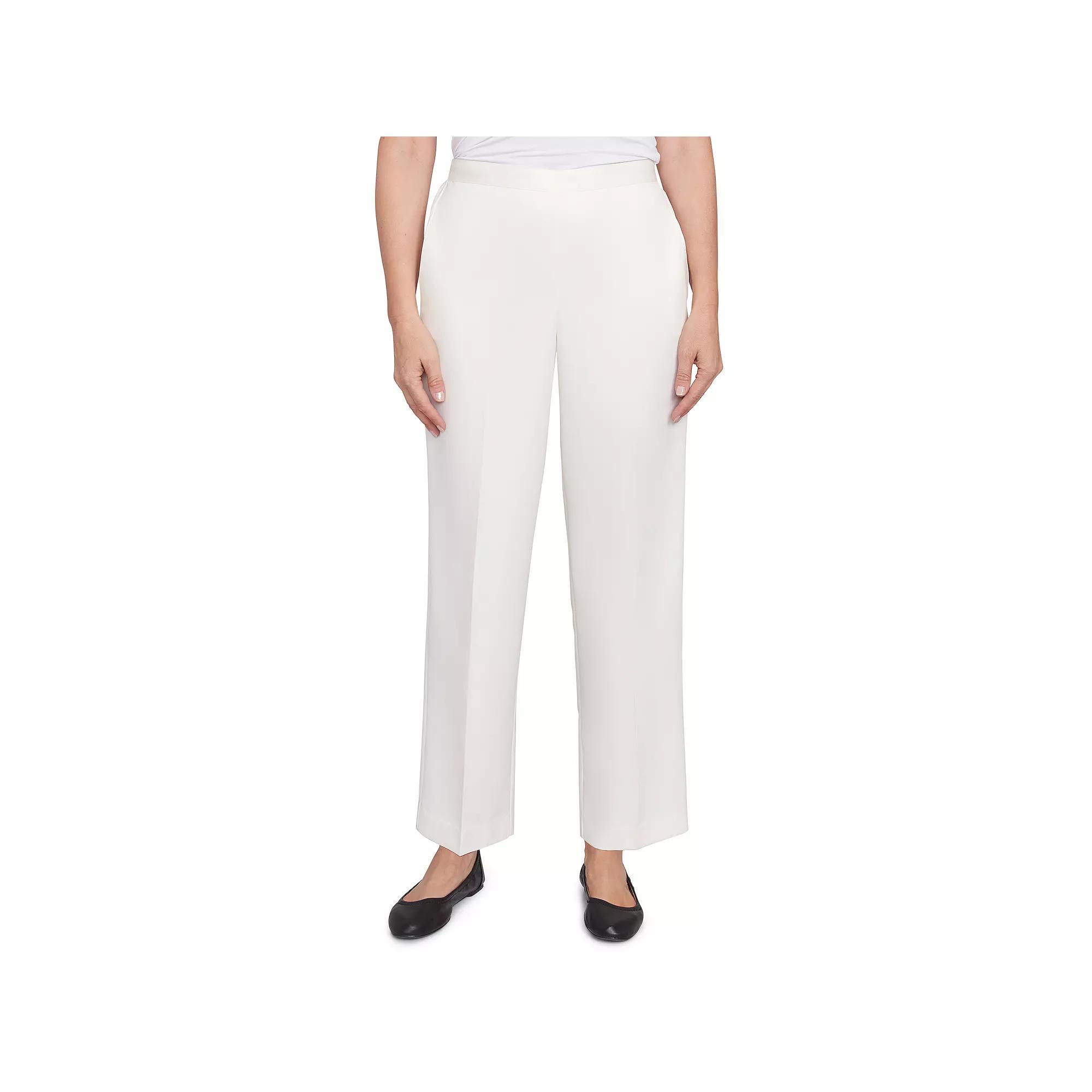 Womens Alfred Dunner Soft Heather Microfiber Short Length Pant Product Image