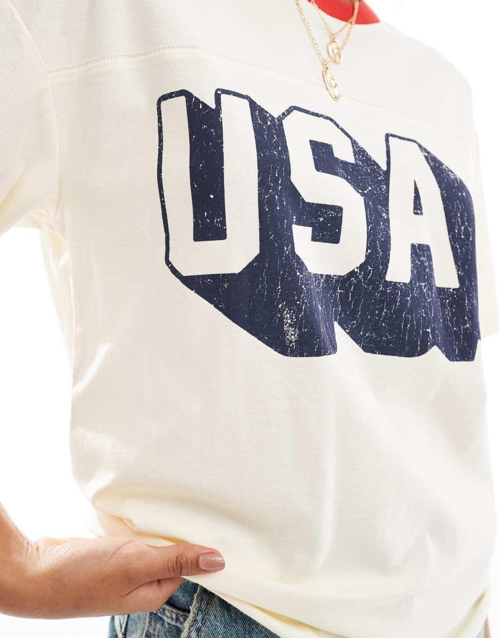 Cotton On oversized USA T-shirt Product Image