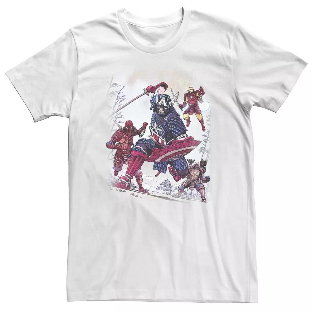 Big & Tall Marvel Avengers Assemble Samurai Warriors Tee, Men's, Size: 3XL Tall, White Product Image
