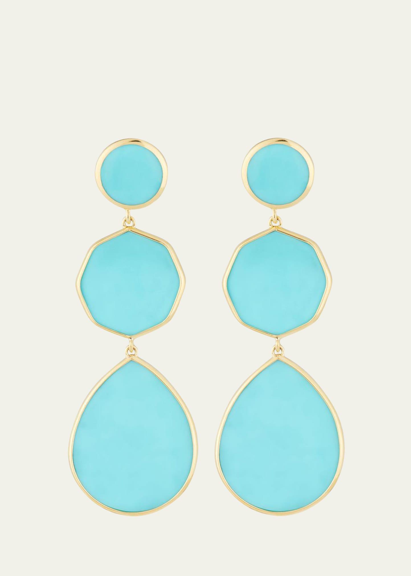 Crazy 8s 3-Stone Drop Earrings in 18K Gold Product Image