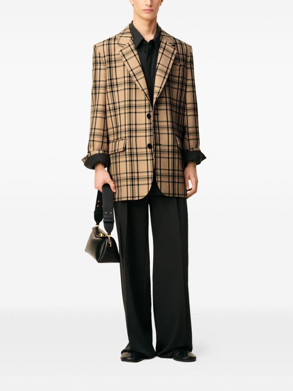 checked wool jacket Product Image