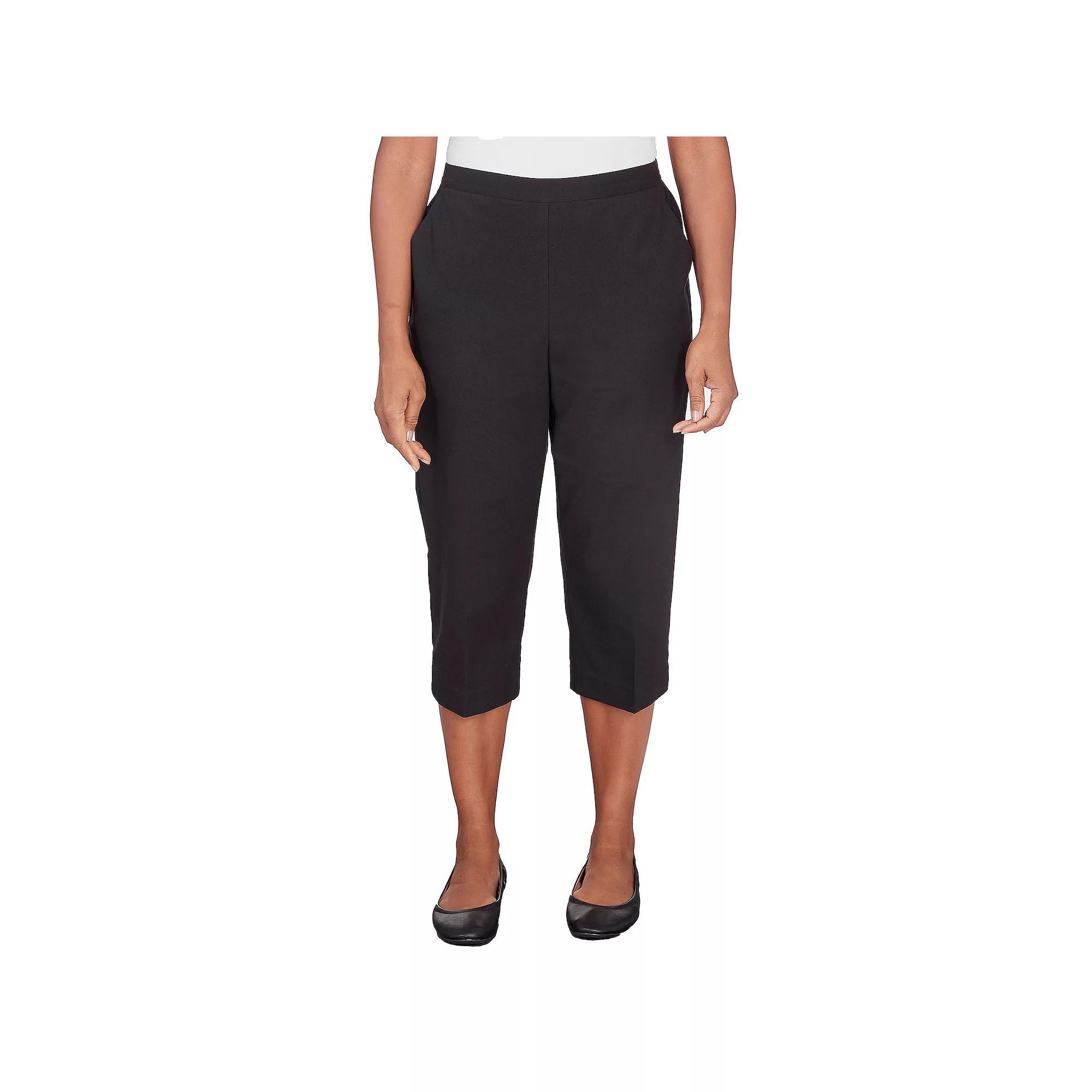 Petite Alfred Dunner Denim Twill Denim Split Hem Capri Pants, Women's,  Product Image