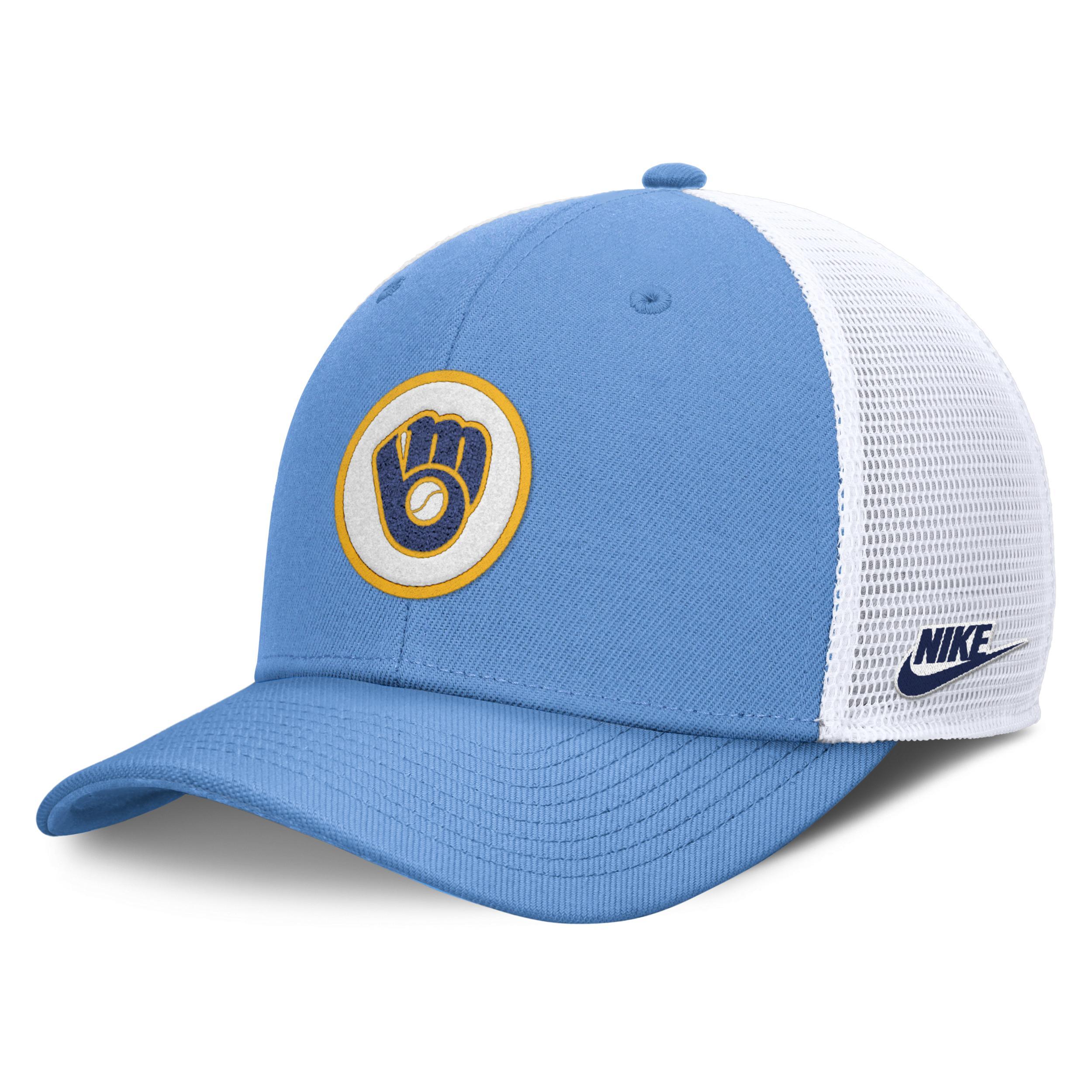 Milwaukee Brewers Cooperstown Rise Nike Mens Dri-FIT MLB Trucker Adjustable Hat Product Image