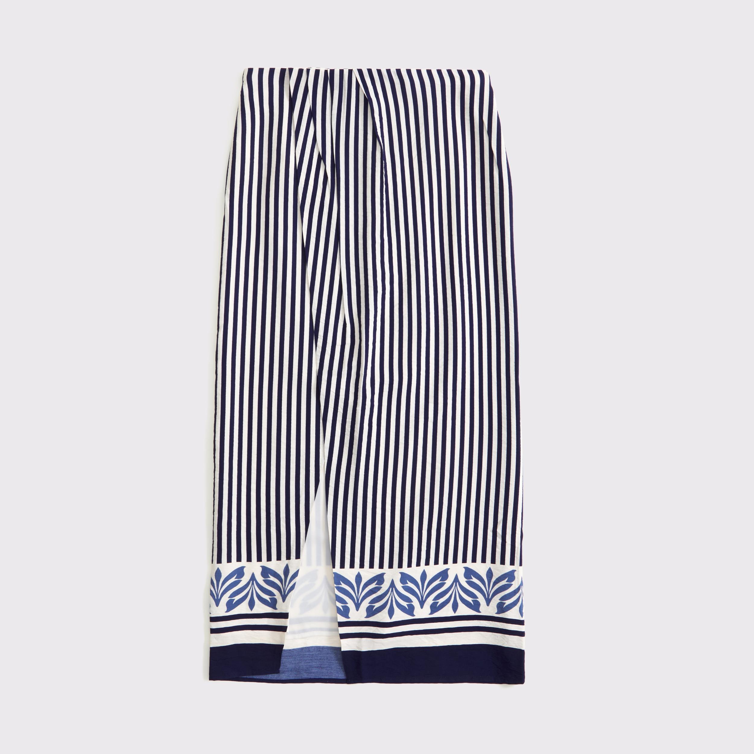 Mid Rise Sarong Maxi Skirt Product Image