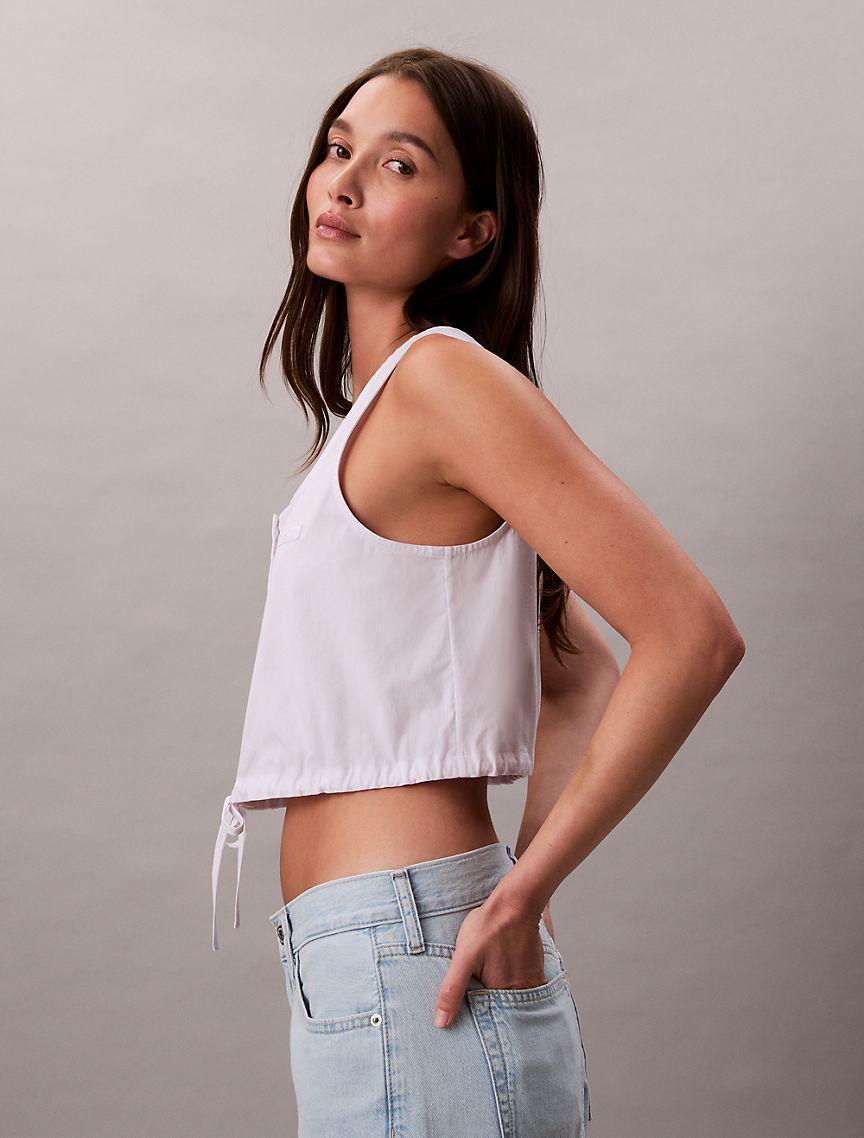 Poplin Button-Down Top Product Image