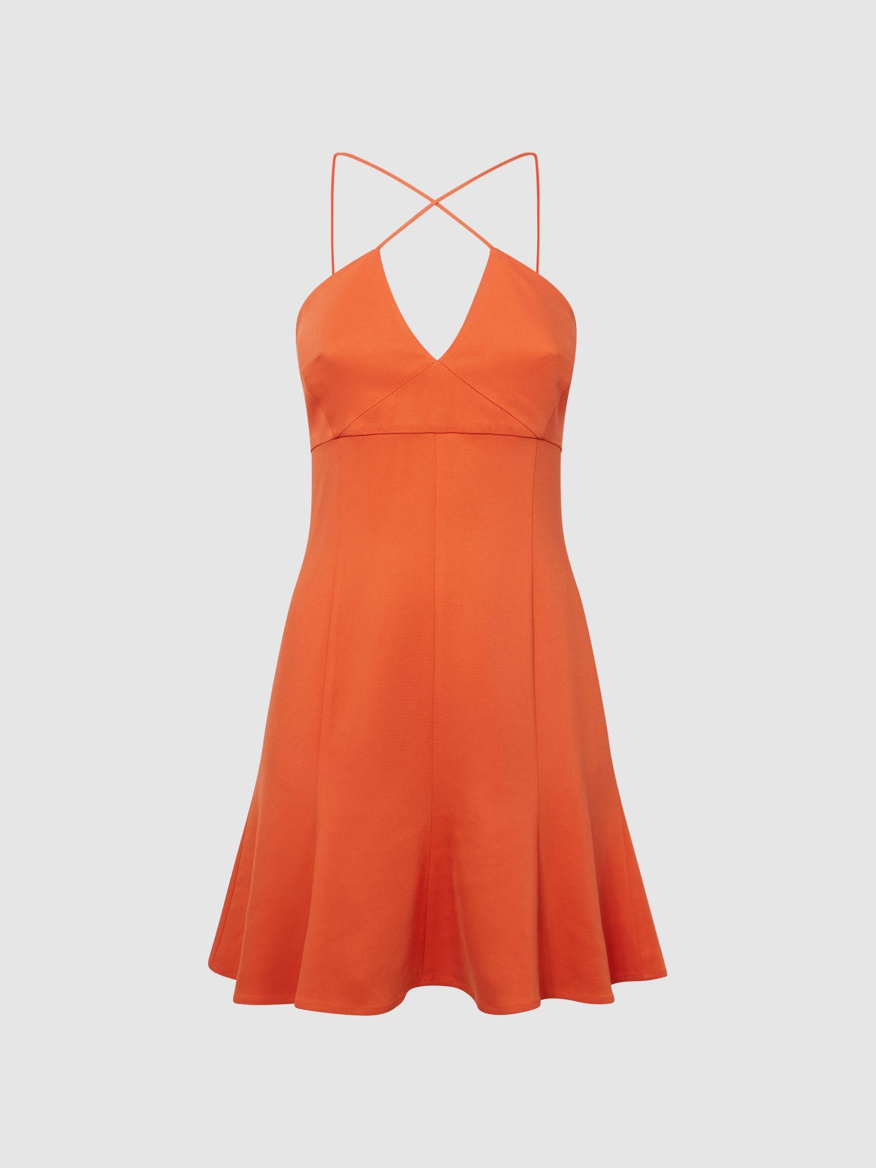 Strappy Mini Dress in Orange Product Image