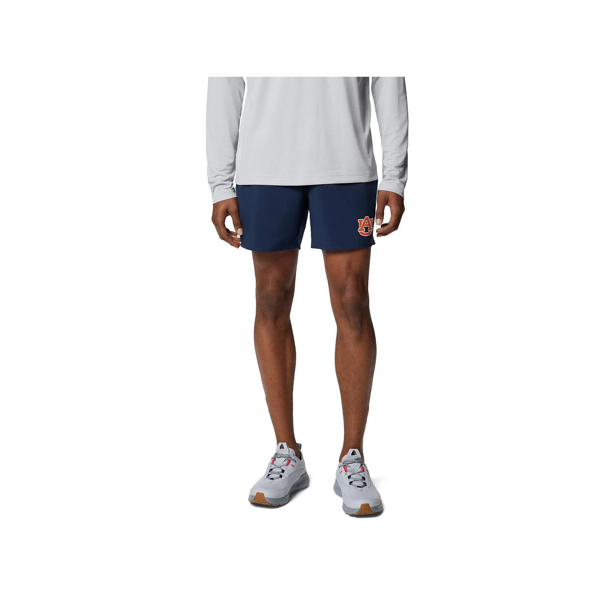 Men's Columbia Navy Auburn Tigers PFG Terminal Roamer™ Omni-Shade™ Stretch Shorts, Size: 2XL, Blue Product Image