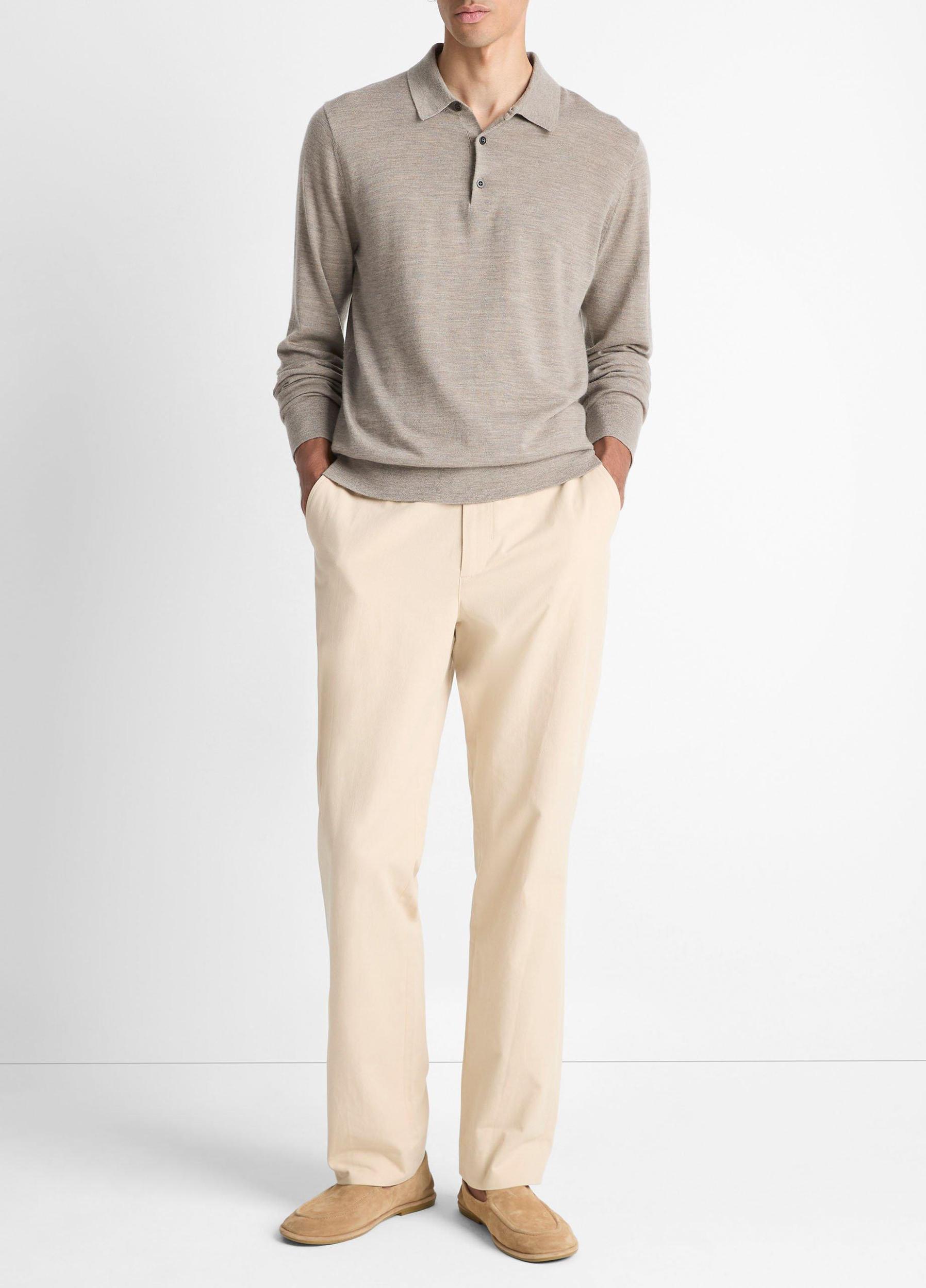 Featherweight Merino Wool-Cashmere Polo Sweater Product Image