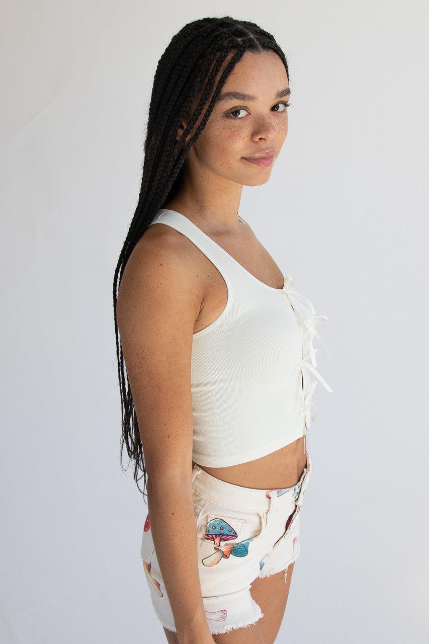 Bow Front Seamless Tank Top Product Image