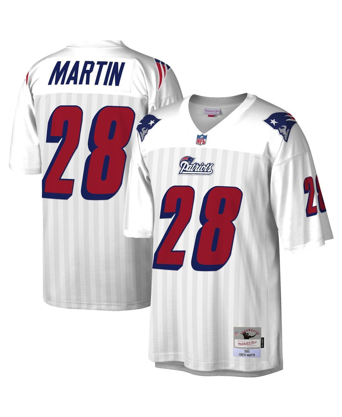 Men's Mitchell & Ness Curtis Martin White New England Patriots 1995 Legacy Replica Jersey, Size: 2XL Product Image