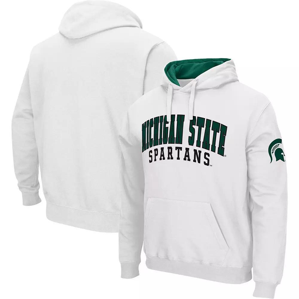 Men's Colosseum White Michigan State Spartans Double Arch Pullover Hoodie,  Product Image
