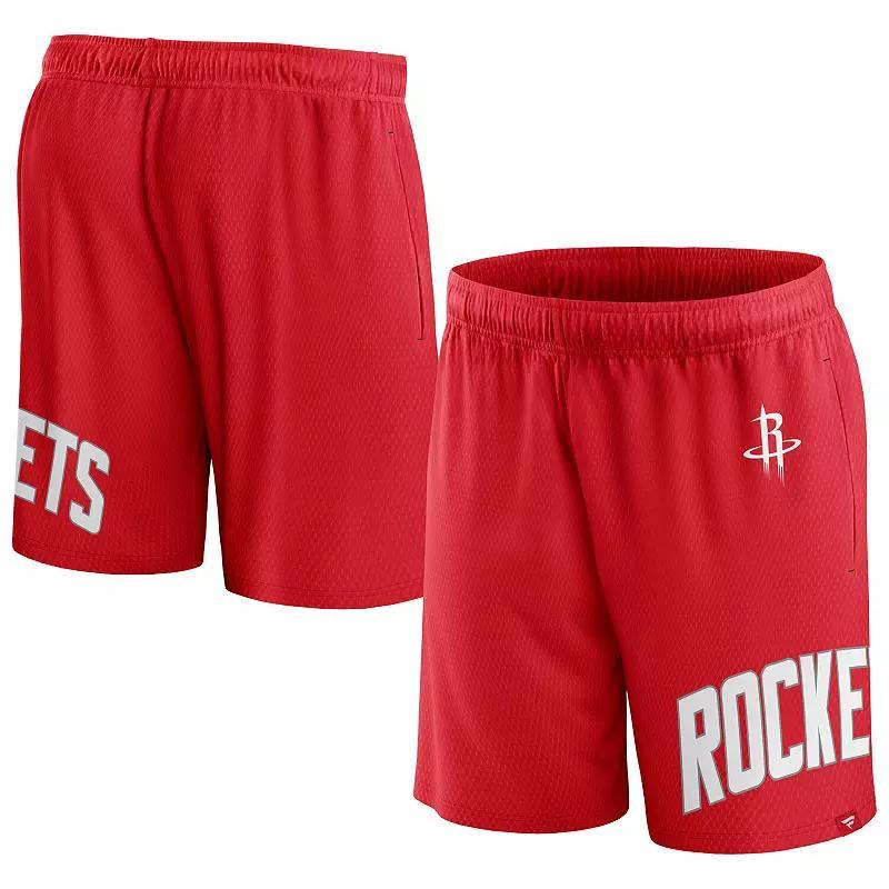 Men's Fanatics Branded Red Houston Rockets Free Throw Mesh Shorts,  Product Image