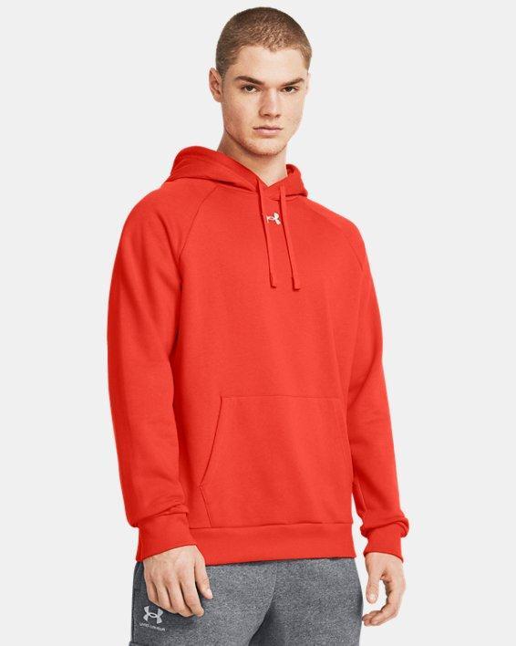 Men's Under Armour Solid Rival Fleece Hoodie, Size: XXL, Mod Gray Product Image