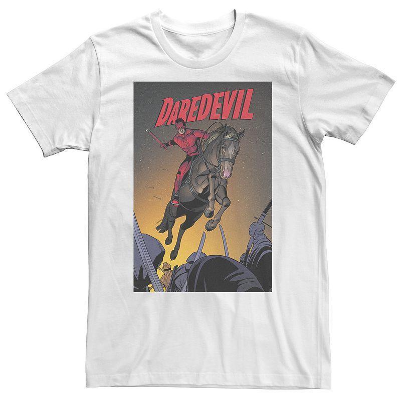 Big & Tall Marvel Daredevil Horse Comic Cover Tee, Men's, Size: XXL Tall, White Product Image