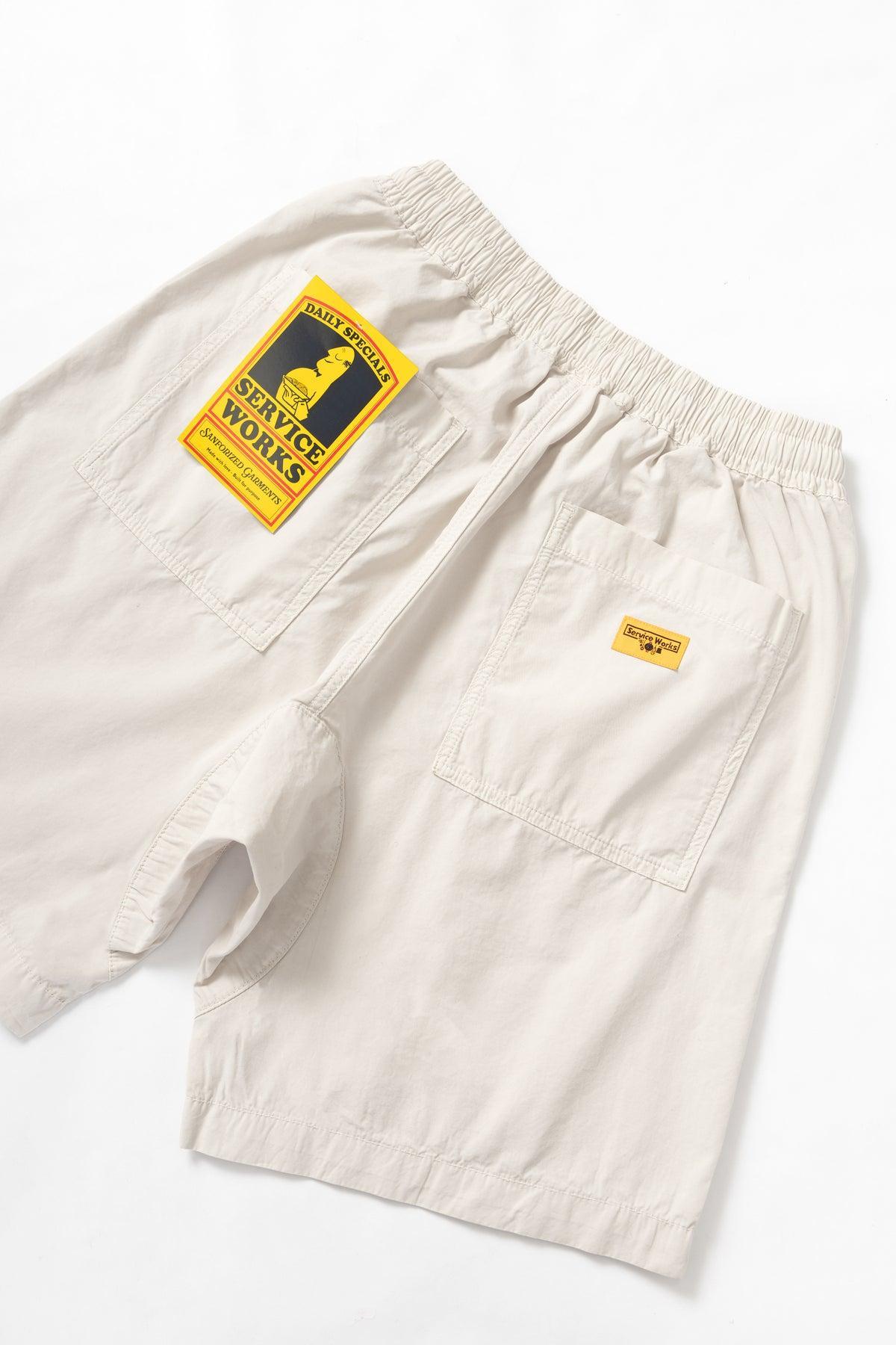 Service Works - Poplin Chef Shorts - Salt Product Image