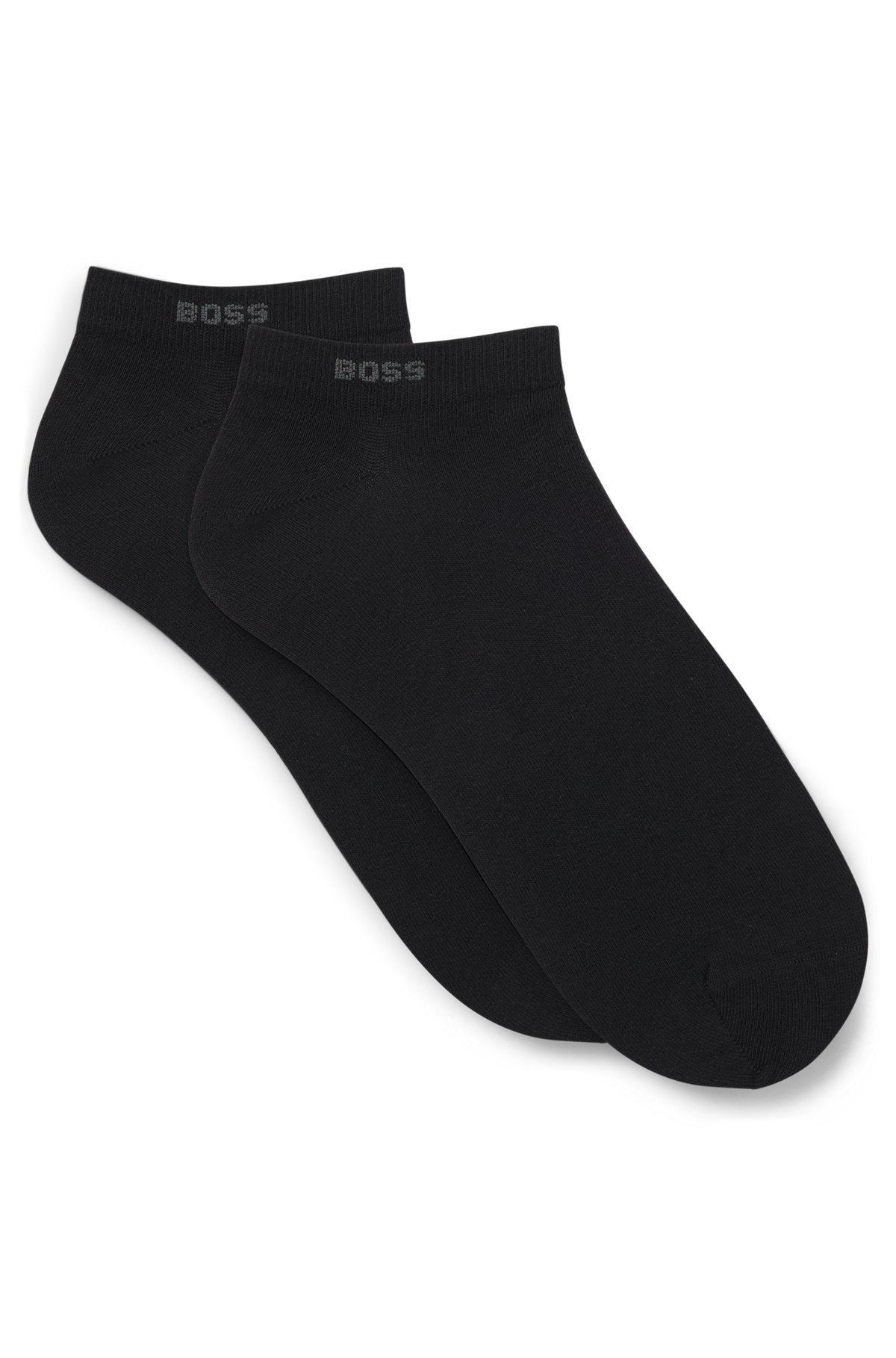 Two-pack of ankle-length socks in stretch fabric Product Image