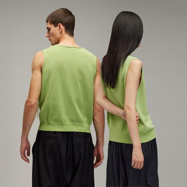 adidas Y-3 Logo Knit Vest Magic Lime M Unisex Product Image