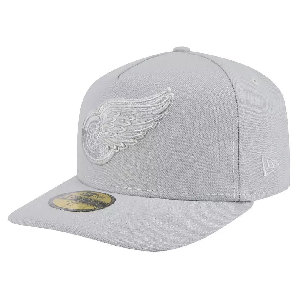 Men's New Era Gray Detroit Red Wings Color Pack A-Frame 59FIFTY Fitted Hat, Size: 7 1/2, Grey Product Image