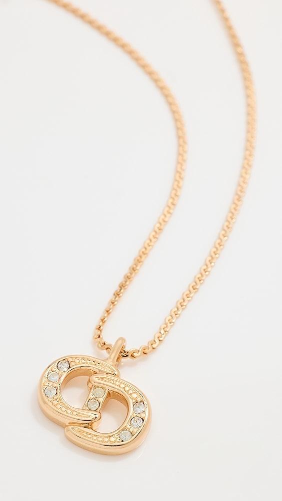 What Goes Around Comes Around Dior Gold Crystal CD Necklace | Shopbop Product Image