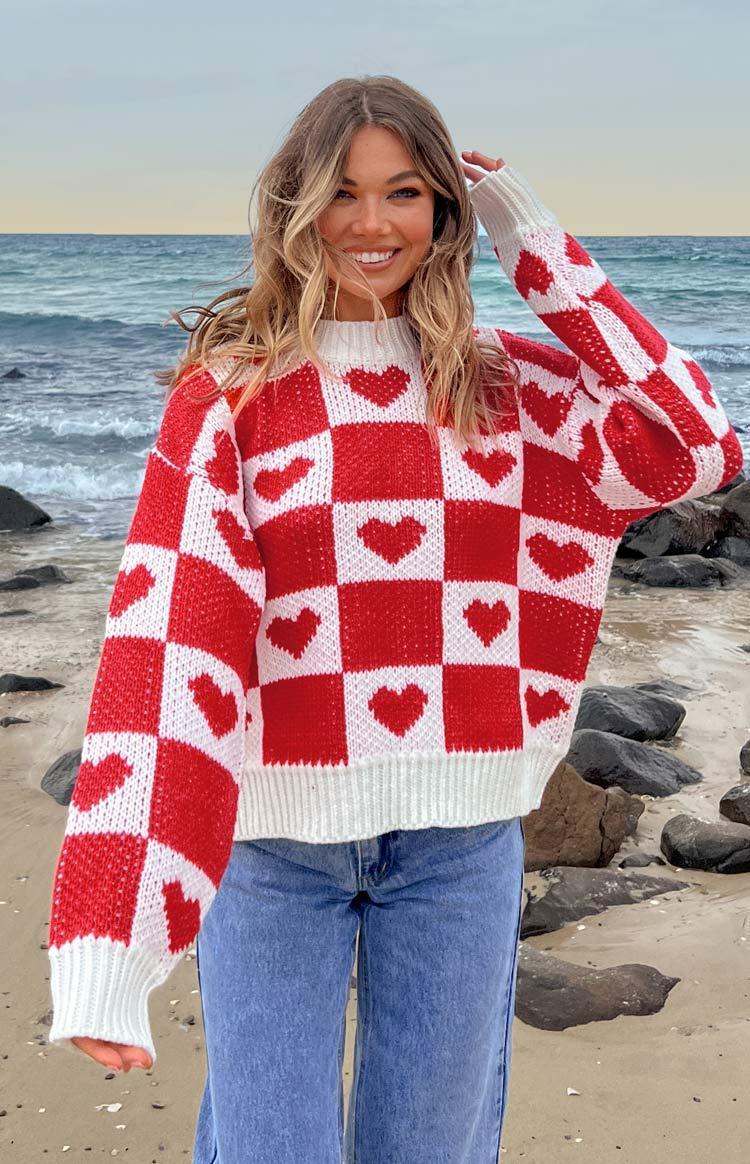 Red Heart Patchwork Jumper Product Image