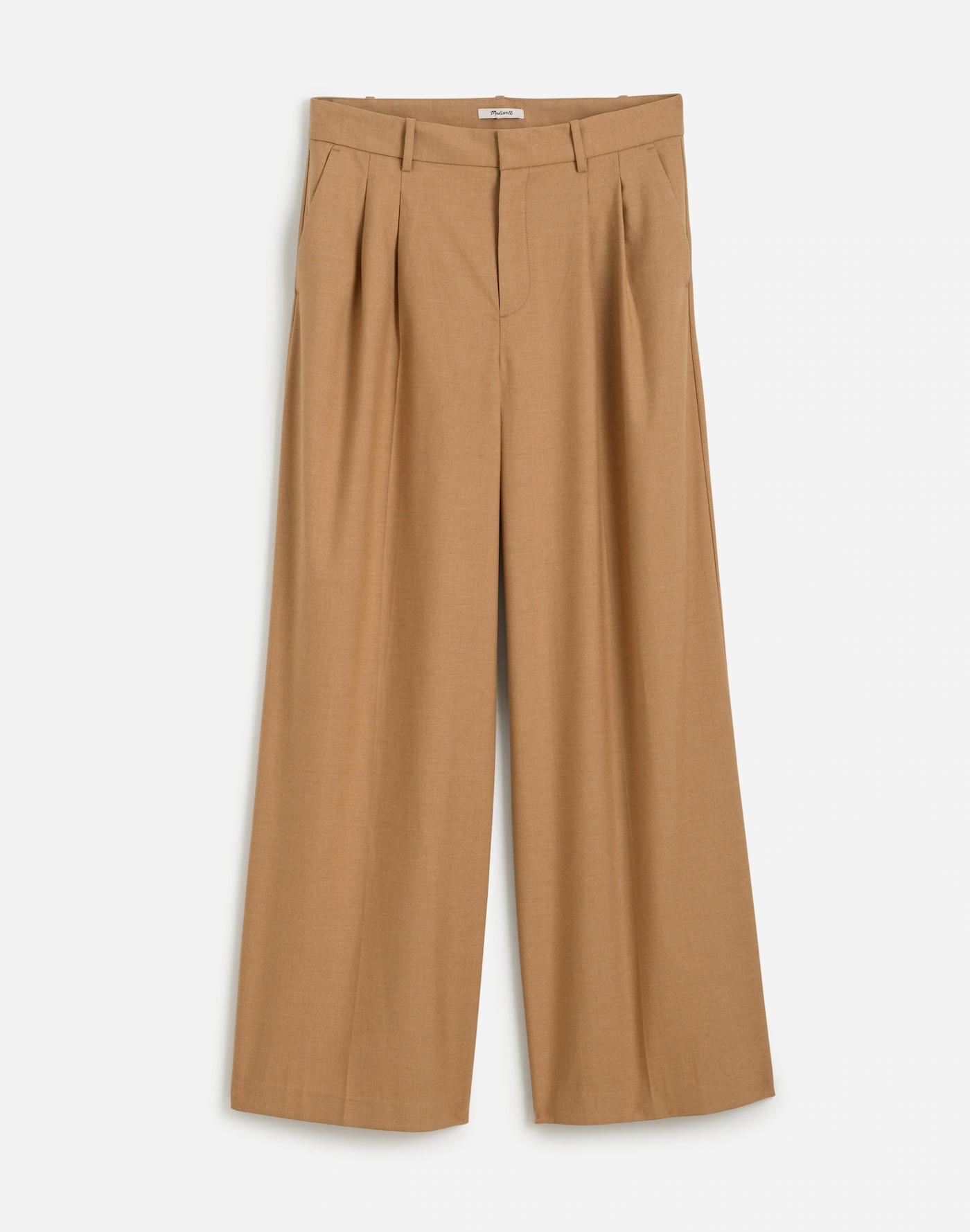 The Harlow Superwide-Leg Trouser in Brushed Twill Product Image